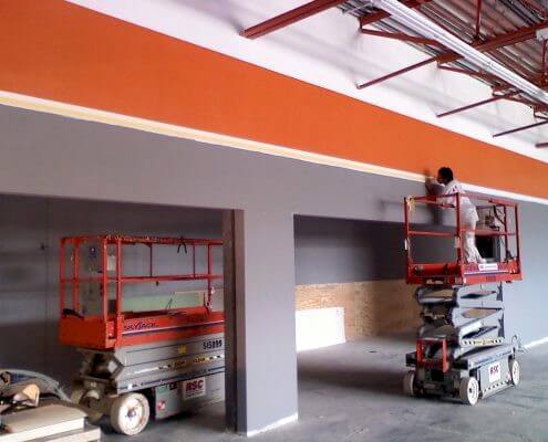 Commercial Painting at Auto Zone Raleigh - QC Commercial